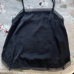 Abercrombie satin black tank top